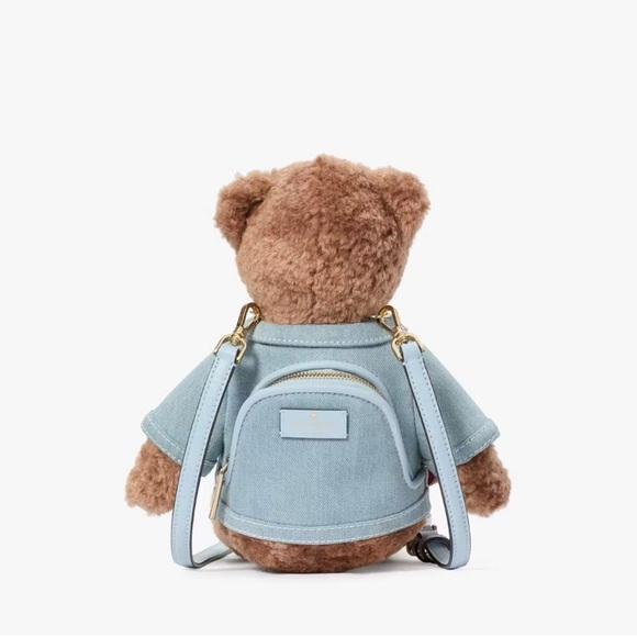 Kate Spade Brown and Blue Teddy Bear Crossbody Bag - Picture 4 of 5
